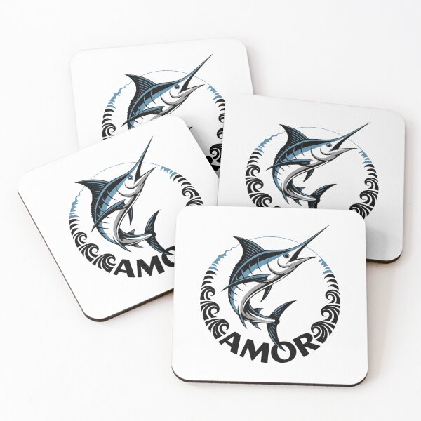 Item preview, Marlin Tribal Love – Blue Marlin with Tribal Design and Inspirational Message designed and sold by FusiTink.