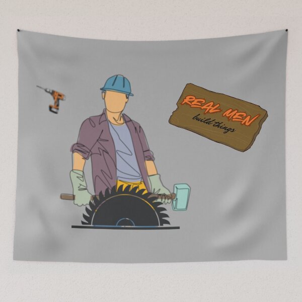 Item preview, Funny Builder - A Real Man Holds Things Gift designed and sold by Craft Ctyle.