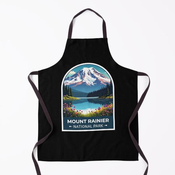 Item preview, A Vintage Travel Art of the Mount Rainier National Park - Washington - US designed and sold by TulipaGraphics.