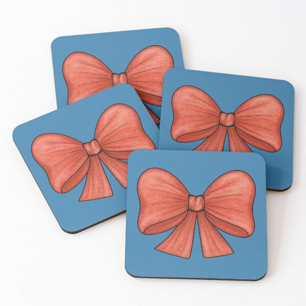 Item preview, Red bow on a blue background designed and sold by Cherevan.