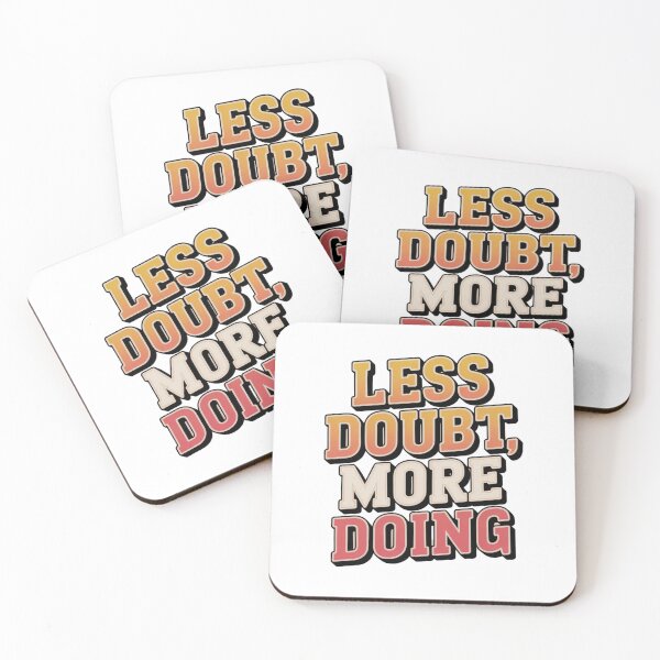 Item preview, Less Doubt, More Doing – Motivational Sunset Typography designed and sold by ArtByYunus.