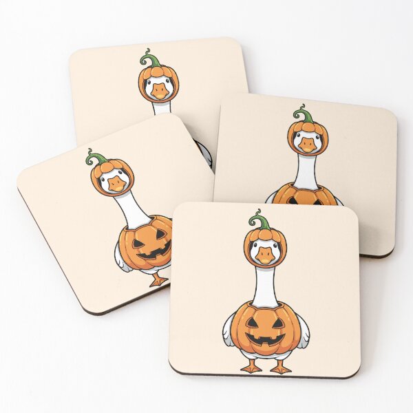 Item preview, Cute goose wearing a pumpkin costume  designed and sold by FatBirdie.
