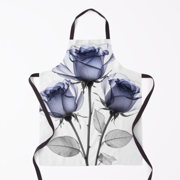 Item preview, Roses flowers X-ray style contrast translucent blue designed and sold by LiskoDesign.