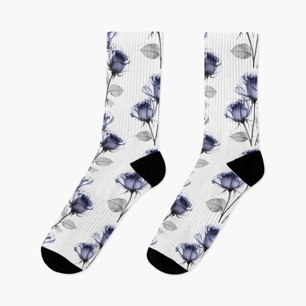 Item preview, Roses flowers X-ray style contrast translucent blue designed and sold by LiskoDesign.