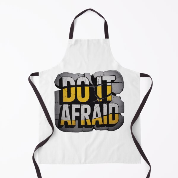 Item preview, Do It Afraid – Bold Cracked Stone Typography designed and sold by ArtByYunus.