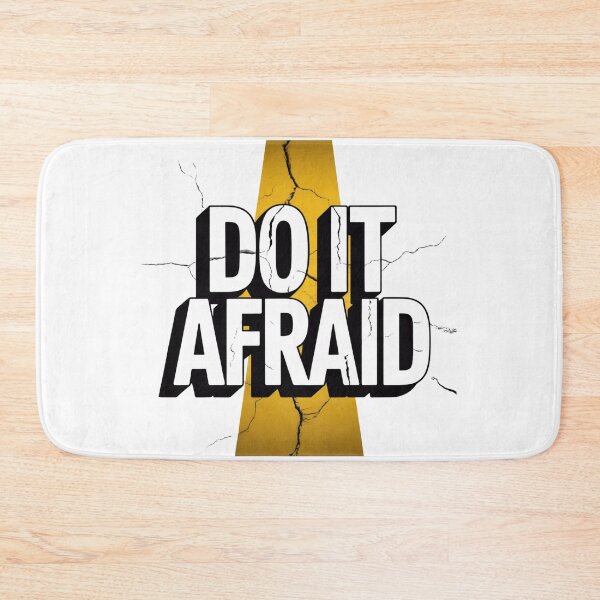 Item preview, Do It Afraid – Bold Cracked Stone Typography designed and sold by ArtByYunus.