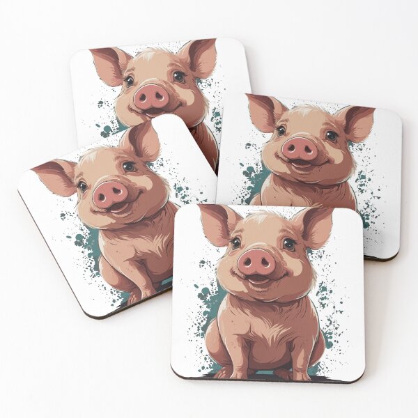 Item preview, sticker of adorable pig designed and sold by Royalsticker.