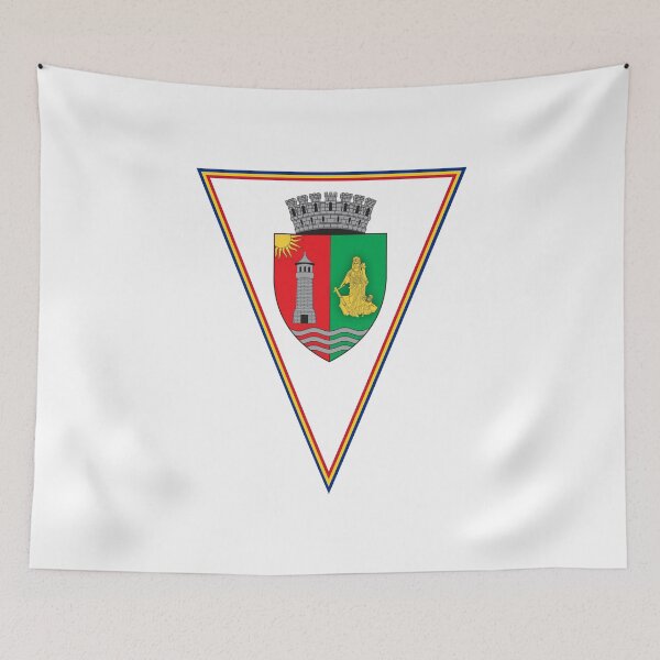 Item preview, Constanța Flag & Coat of arms designed and sold by adamst555.