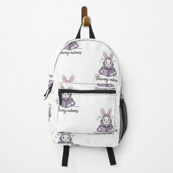 Item preview, Thriving Indoors – Cozy Bunny with Cancelled Plans designed and sold by ArtByYunus.