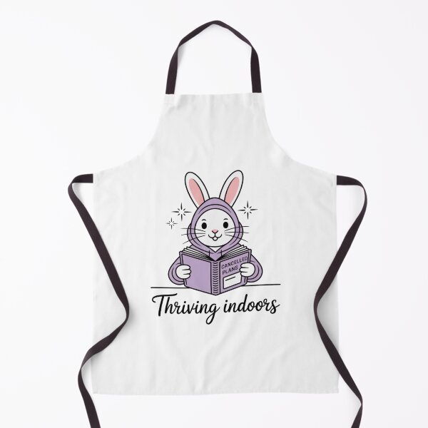 Item preview, Thriving Indoors – Cozy Bunny with Cancelled Plans designed and sold by ArtByYunus.