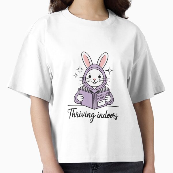 Item preview, Thriving Indoors – Cozy Bunny with Cancelled Plans designed and sold by ArtByYunus.