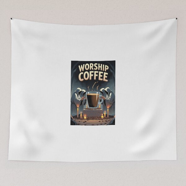 Item preview, Worship Coffee – Funny Cult Coffee Lover Design designed and sold by ArtistasSHOPS.
