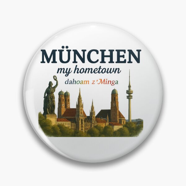 Item preview, Munich Skyline – dahoam z’Minga | Bavarian City Design designed and sold by kiwiossi53.