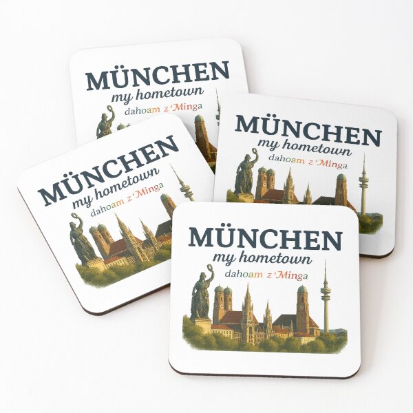 Item preview, Munich Skyline – dahoam z’Minga | Bavarian City Design designed and sold by kiwiossi53.