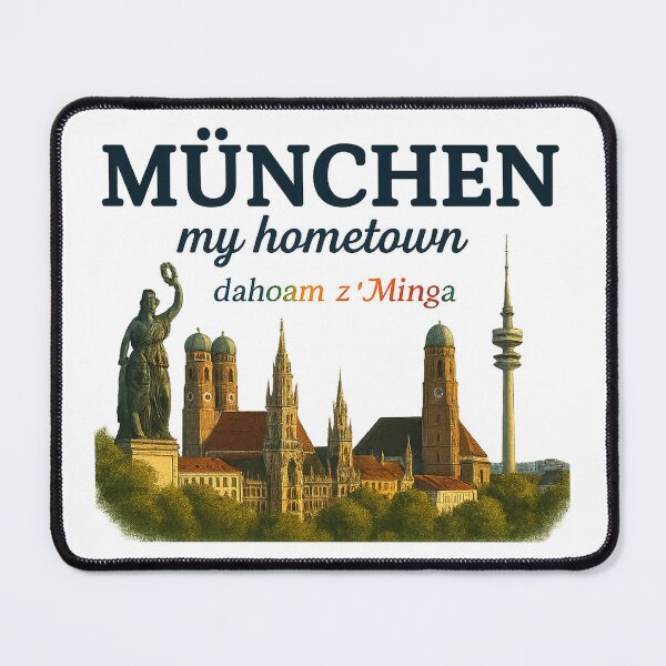Item preview, Munich Skyline – dahoam z’Minga | Bavarian City Design designed and sold by kiwiossi53.