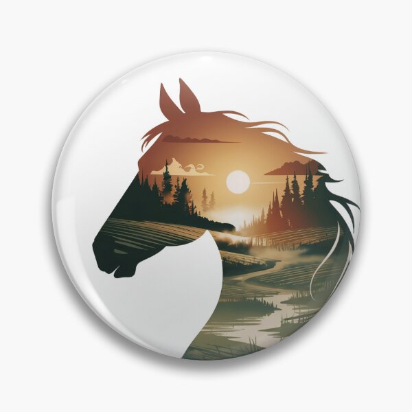 Item preview, Wild Horse Sunset Landscape designed and sold by ShadowAndSlate.