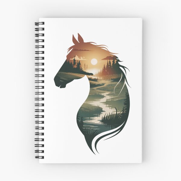 Item preview, Wild Horse Sunset Landscape designed and sold by ShadowAndSlate.
