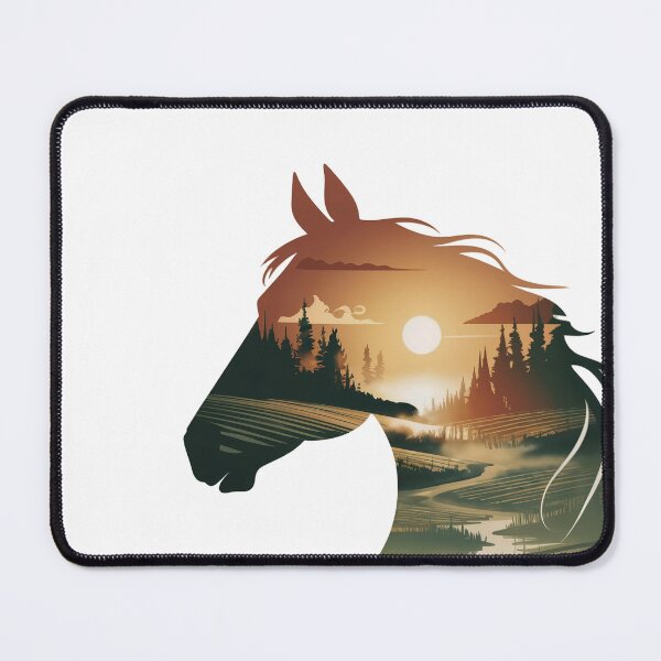 Item preview, Wild Horse Sunset Landscape designed and sold by ShadowAndSlate.