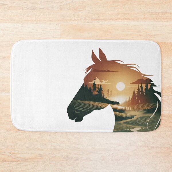 Item preview, Wild Horse Sunset Landscape designed and sold by ShadowAndSlate.