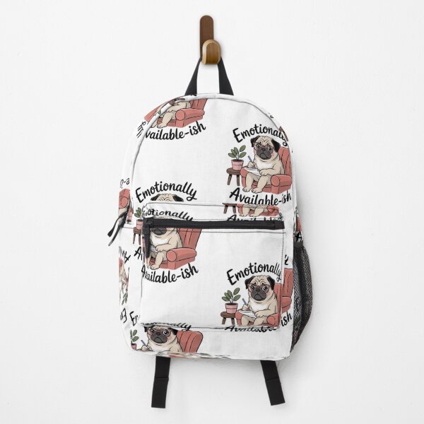 Item preview, Emotionally Available-ish – Cute Pug Therapist Vibes designed and sold by ArtByYunus.