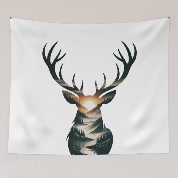 Item preview, Silent Majesty Wilderness Stag designed and sold by ShadowAndSlate.