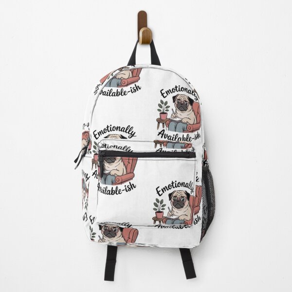 Item preview, Emotionally Available-ish – Cute Pug Therapist Vibes designed and sold by ArtByYunus.