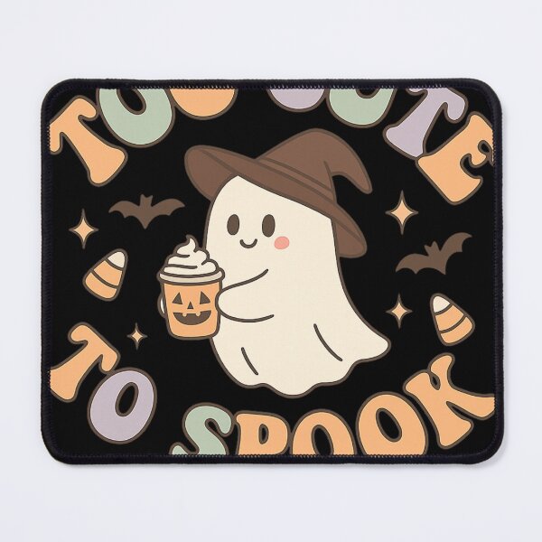 Item preview, Too Cute to Spook – Cute Pastel Ghost & Pumpkin Coffee Halloween Design designed and sold by Batteman87.