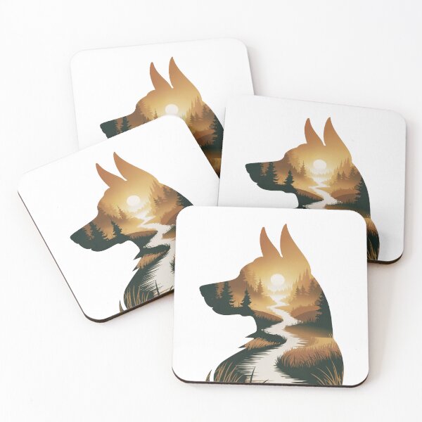 Item preview, Woodland Path Dog Spirit designed and sold by ShadowAndSlate.