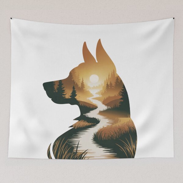 Item preview, Woodland Path Dog Spirit designed and sold by ShadowAndSlate.