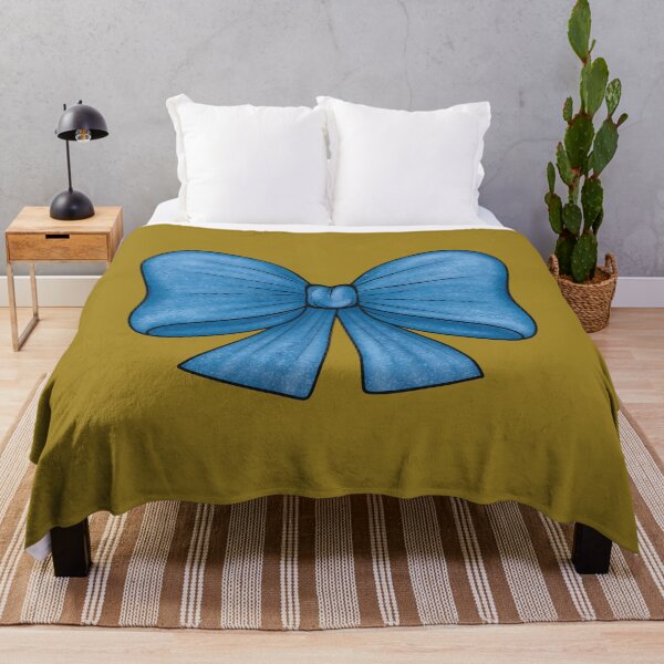 Item preview, Blue bow on a mustard background designed and sold by Cherevan.