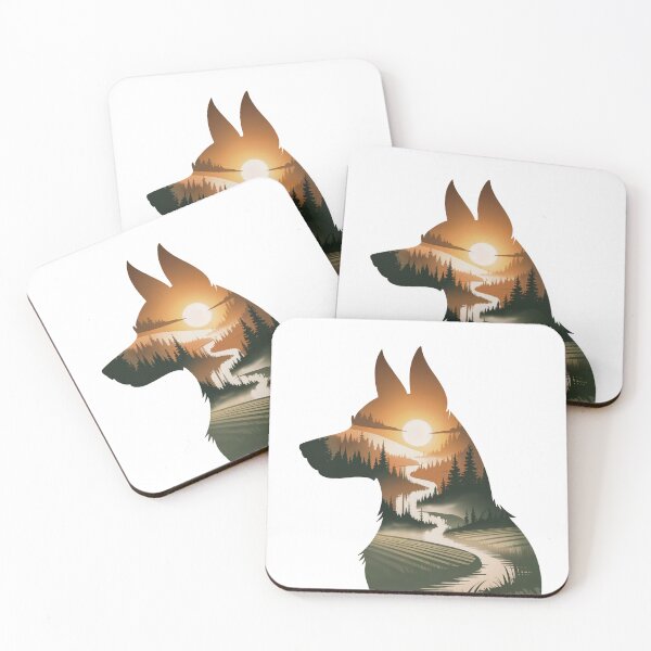Item preview, Forest Spirit Dog Double Exposure designed and sold by ShadowAndSlate.