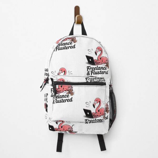 Item preview, Freelance & Flustered – Funny Flamingo at Work designed and sold by ArtByYunus.
