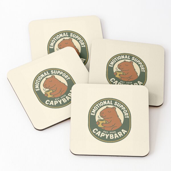 Item preview,  Emotional Support Capybara – Vintage Badge designed and sold by SoftWavesStudio.