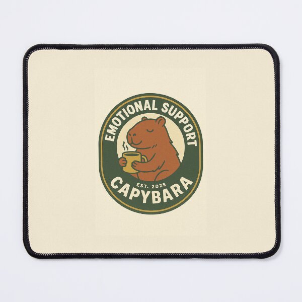Item preview,  Emotional Support Capybara – Vintage Badge designed and sold by SoftWavesStudio.