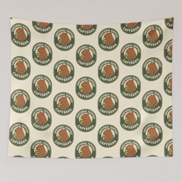 Item preview,  Emotional Support Capybara – Vintage Badge designed and sold by SoftWavesStudio.