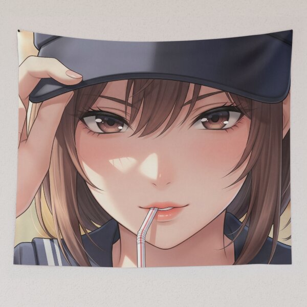 Item preview, Portrait of a Waifu enjoying her drink wearing an elegant starling designed and sold by GerwantSHOP.