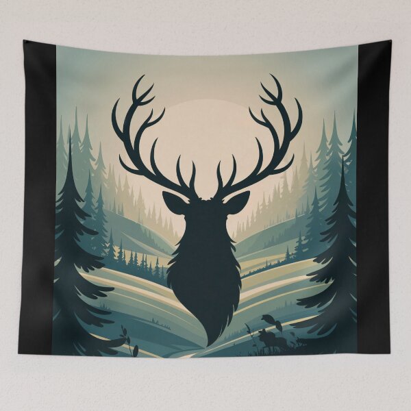 Item preview, Majestic Stag Forest Spirit Serenity designed and sold by ShadowAndSlate.