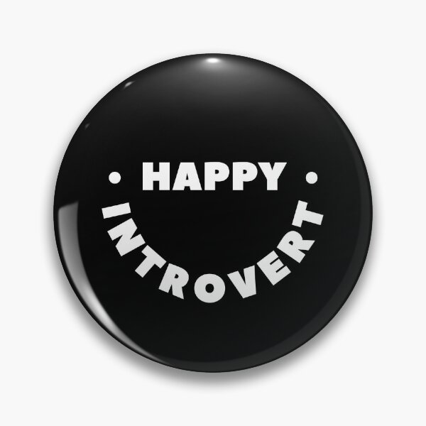 Item preview, Happy Introvert Smiley Face Typography Design designed and sold by AlistWayDesign.