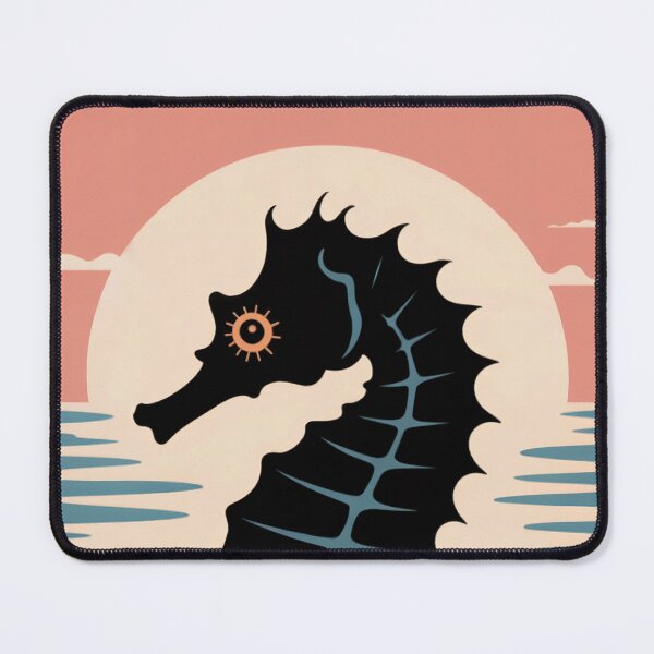 Item preview, Seahorse Silhouette Ocean Sunset designed and sold by ShadowAndSlate.