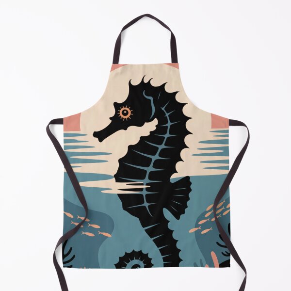 Item preview, Seahorse Silhouette Ocean Sunset designed and sold by ShadowAndSlate.
