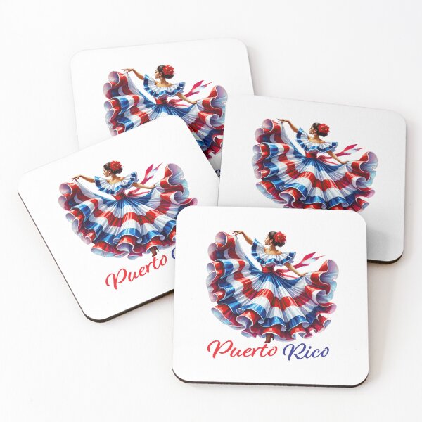 Item preview, Puerto Rico Traditional Dancer in Flag Colors Dress Gifts designed and sold by Maniutek.