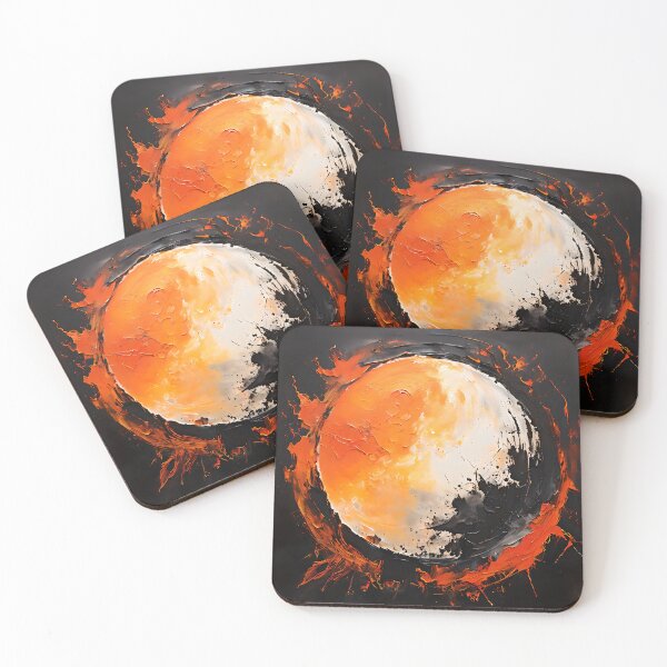 Item preview, Inferno Moon – Fiery Lunar Art designed and sold by WiccaJourney.