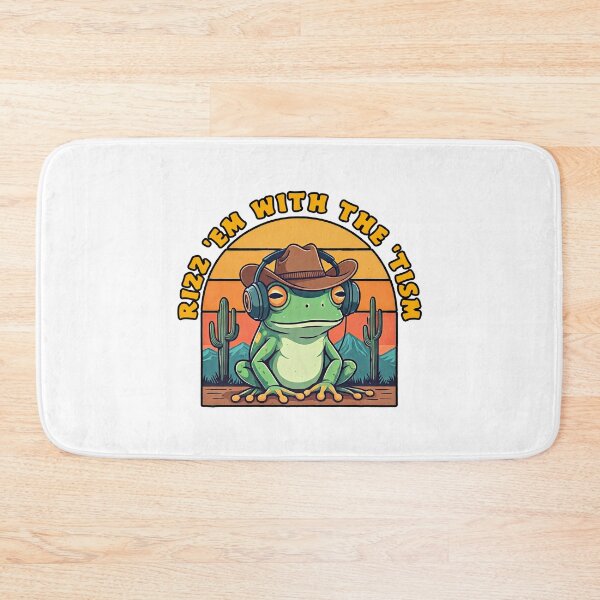 Item preview, Cowboy Frog with Headphones |Rizz Em With The Tism Frog  designed and sold by TeeARTHY.