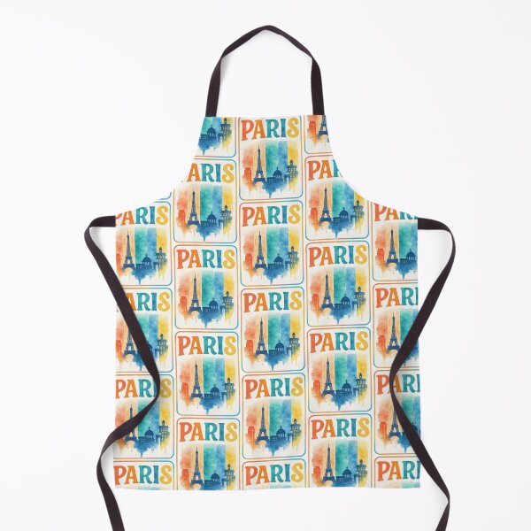Artikelvorschau, Paris Skyline Aquarell Typografie Kunstdruck entworfen und verkauft von My-Hoodies.