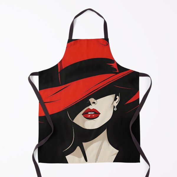 Item preview, Lady in Red Hat – Elegant Minimalist Fashion Tote Bag designed and sold by GiftLore Studio.