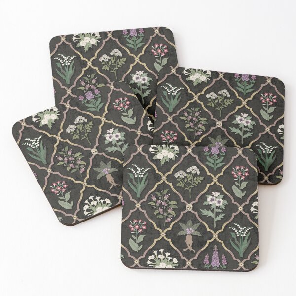 Item preview, Poisonous Plants traditional trellis - soft black designed and sold by misentangled.