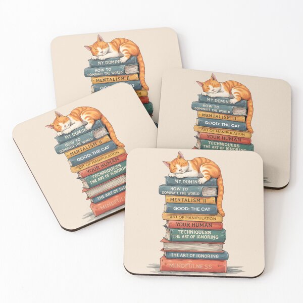 Item preview, Cat reading a books, relax and read, Chill Like a Cat, cats and books lovers designed and sold by Collagedream.