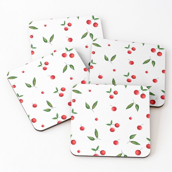 Item preview, Watercolor Red Cherries- Hand-painted Fruit Art Fresh Fruit Seamless Pattern Design designed and sold by My Favorite Store.
