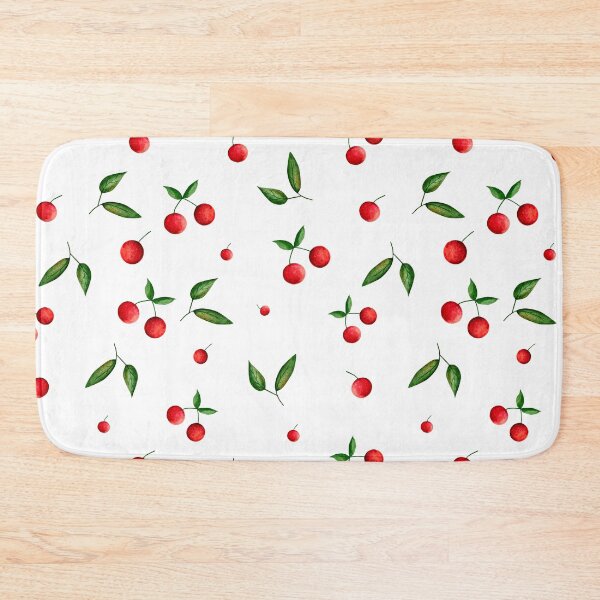 Item preview, Watercolor Red Cherries- Hand-painted Fruit Art Fresh Fruit Seamless Pattern Design designed and sold by My Favorite Store.