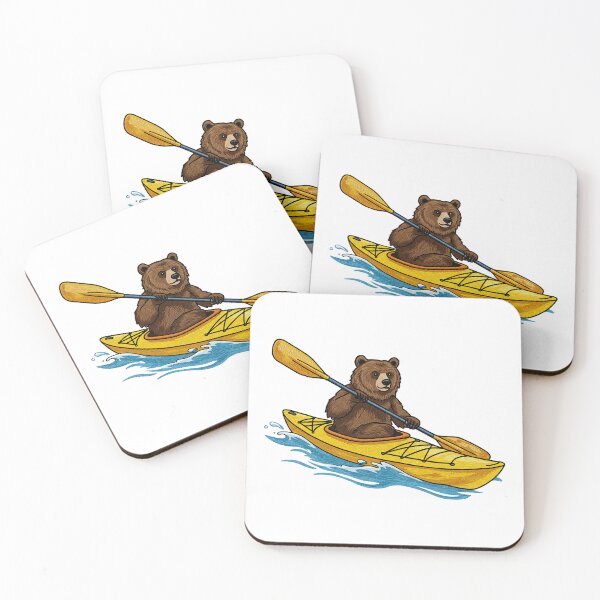 Item preview, Bear Kayaking Down a River designed and sold by TeeARTHY.